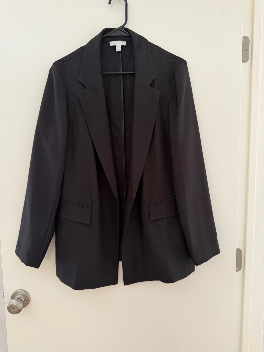 Topshop Straight Twill Jersey Blazer